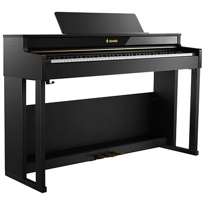 Piano numérique à 88 touches lestées à marteaux DDP-400 de Donner avec support - Noir