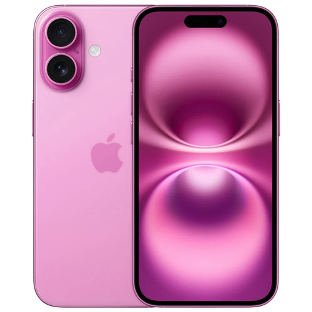 Fido Apple iPhone 16 256GB - Pink - Monthly Financing