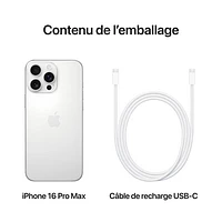 iPhone 16 Pro Max de Go d'Apple avec TELUS - Titane blanc