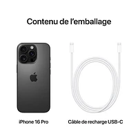 iPhone 16 Pro de 1 To d'Apple avec TELUS - Titane noir - Financement mensuel