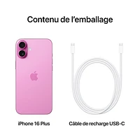 iPhone 16 Plus de Go d'Apple avec Koodo - Rose