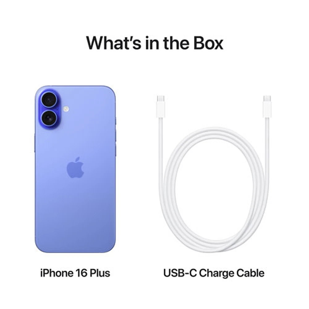 iPhone 16 Plus de 256 Go d'Apple avec Virgin Plus - Bleu outremer - Financement mensuel