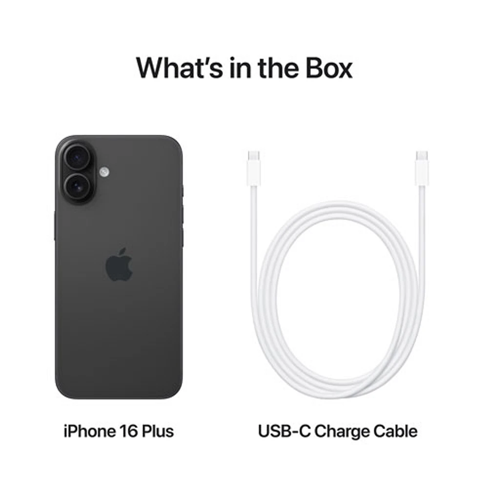 iPhone 16 Plus de Go d'Apple avec TELUS - Noir