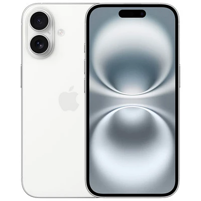 iPhone 16 de 128 Go d'Apple offert par TELUS - Blanc - Financement mensuel