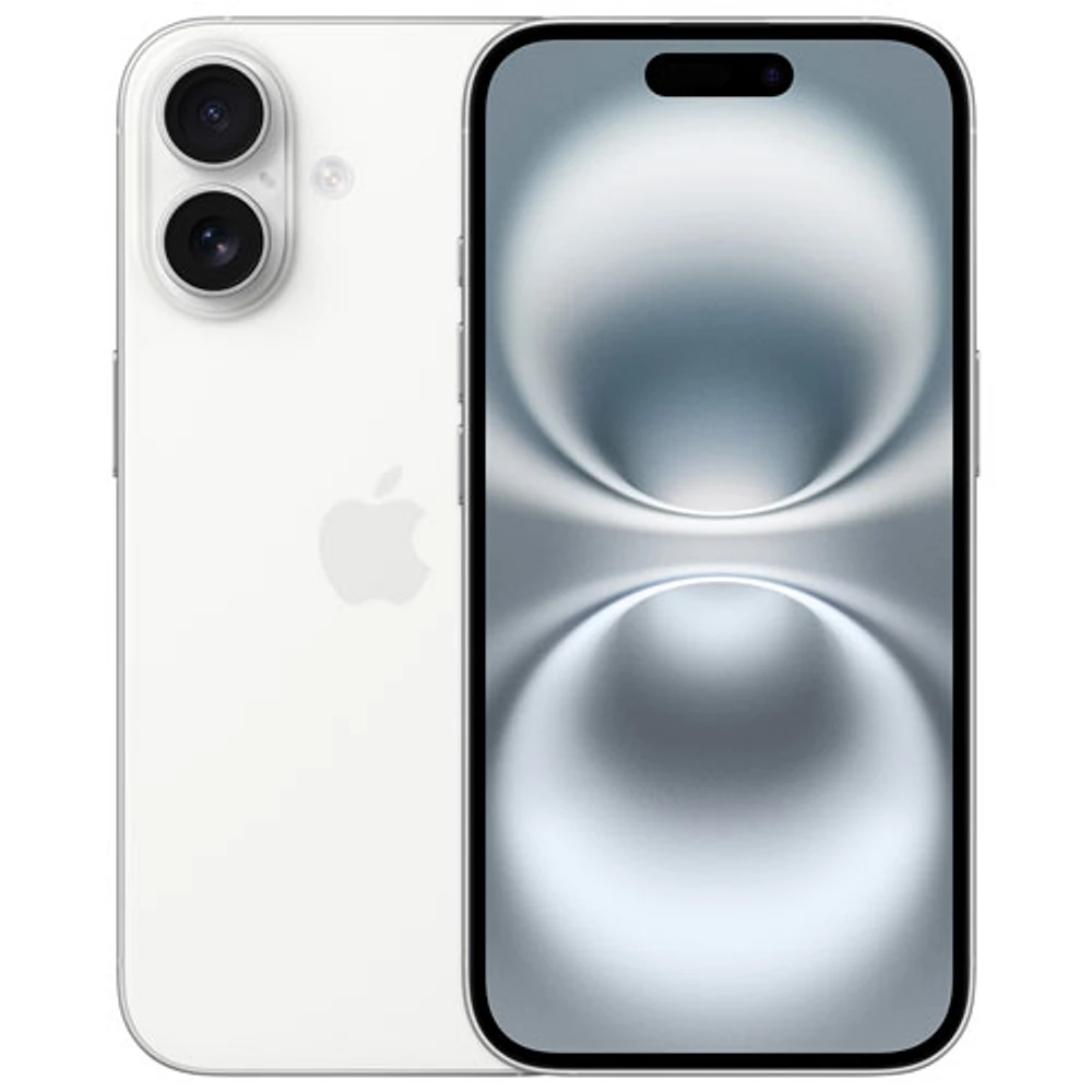 Bell Apple iPhone 16 128GB - White - Monthly Financing