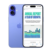 Bell Apple iPhone 16 128GB - White - Monthly Financing