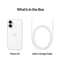 Bell Apple iPhone 16 128GB - White - Monthly Financing