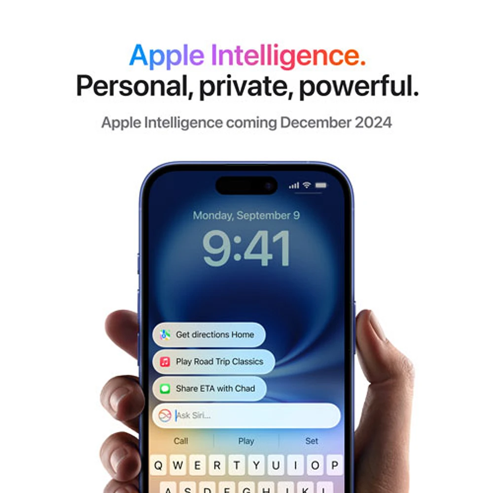 Bell Apple iPhone 16 128GB - White - Monthly Financing
