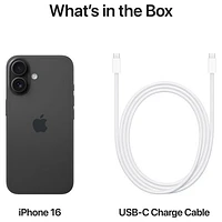 Freedom Mobile Apple iPhone 16 512GB - Black - Monthly Tab Payment