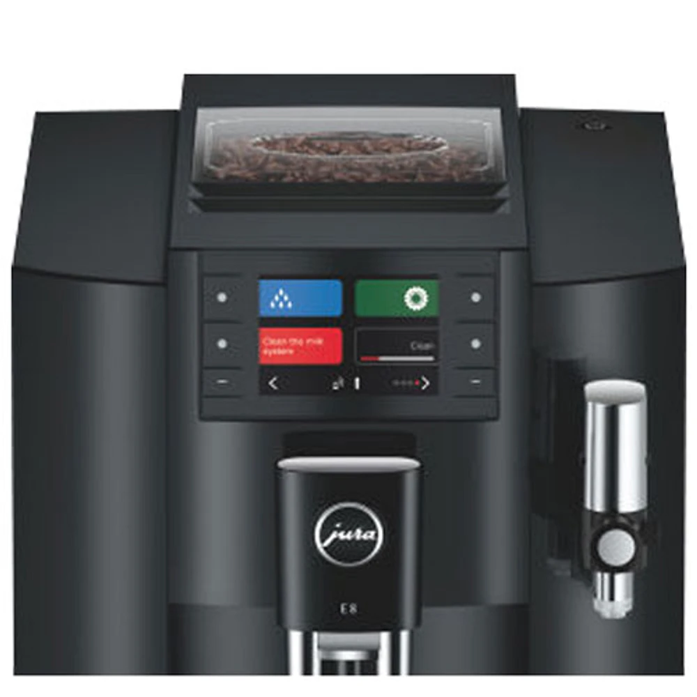 Jura E8 Automatic Espresso Machine with Coffee Grinder - Chrome