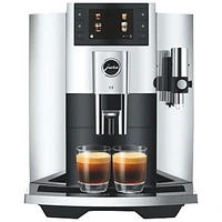 Machine à espresso automatique E8 de Jura avec moulin à café - Blanc piano