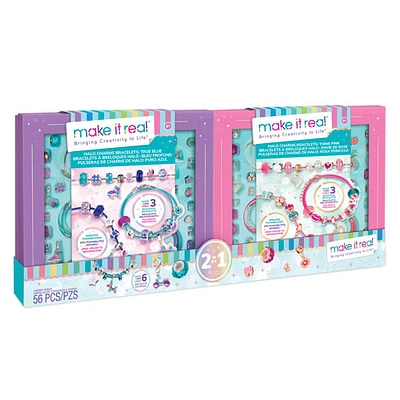 Make It Real 2-in-1 DIY Halo Charms Bracelets Kit: True Blue/Think Pink