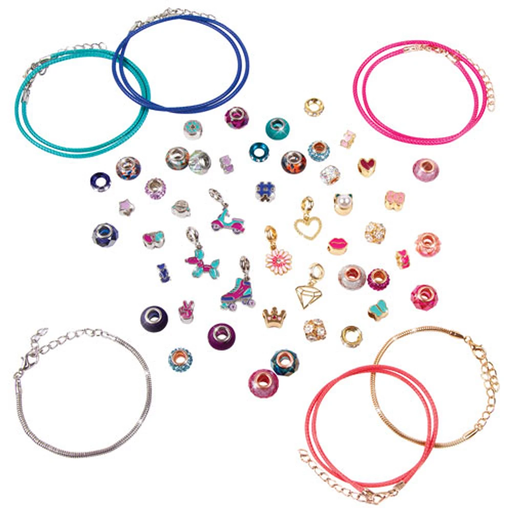 Make It Real 2-in-1 DIY Halo Charms Bracelets Kit: True Blue/Think Pink