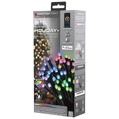 Monster Illuminessence Holiday+ 18m (60 ft.) LED String Light