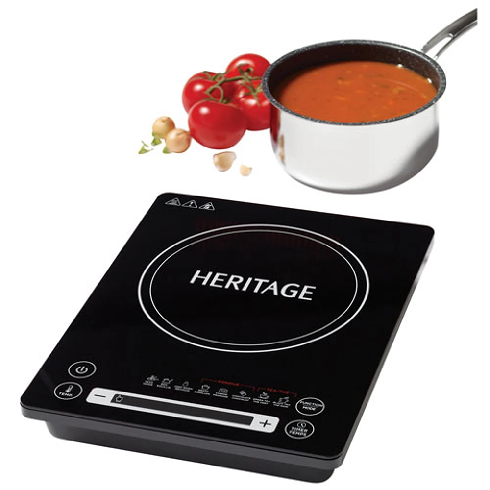 Surface de cuisson à induction portative Heritage - Noir