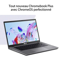 Chromebook Plus à écran tactile 14 po CX34 d'ASUS - Gris rocheux (Core i3-1215U d'Intel/RAM 8 Go/SSD 128 Go/ChromeOS)