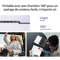 Chromebook Plus à écran tactile 14 po CX34 d'ASUS - Gris rocheux (Core i3-1215U d'Intel/RAM 8 Go/SSD 128 Go/ChromeOS)