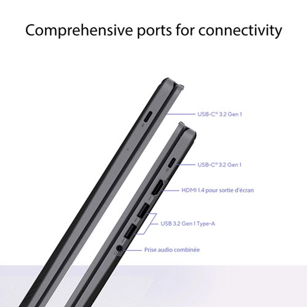 ASUS CX34 14" Touchscreen Chromebook Plus - Rocky Grey (Intel Core i3-1215U/8GB RAM/128GB SSD/ChromeOS)