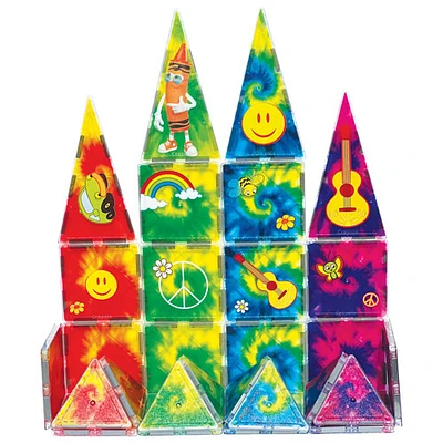 Crayola Tie Dye Magnetic Building Tiles - 24 Pieces