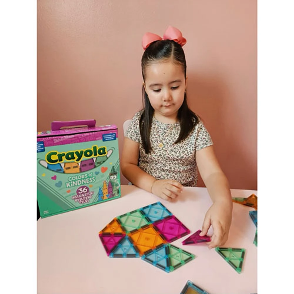 Crayola Colours of Kindness Magnetic Building Tiles - 24 Pieces