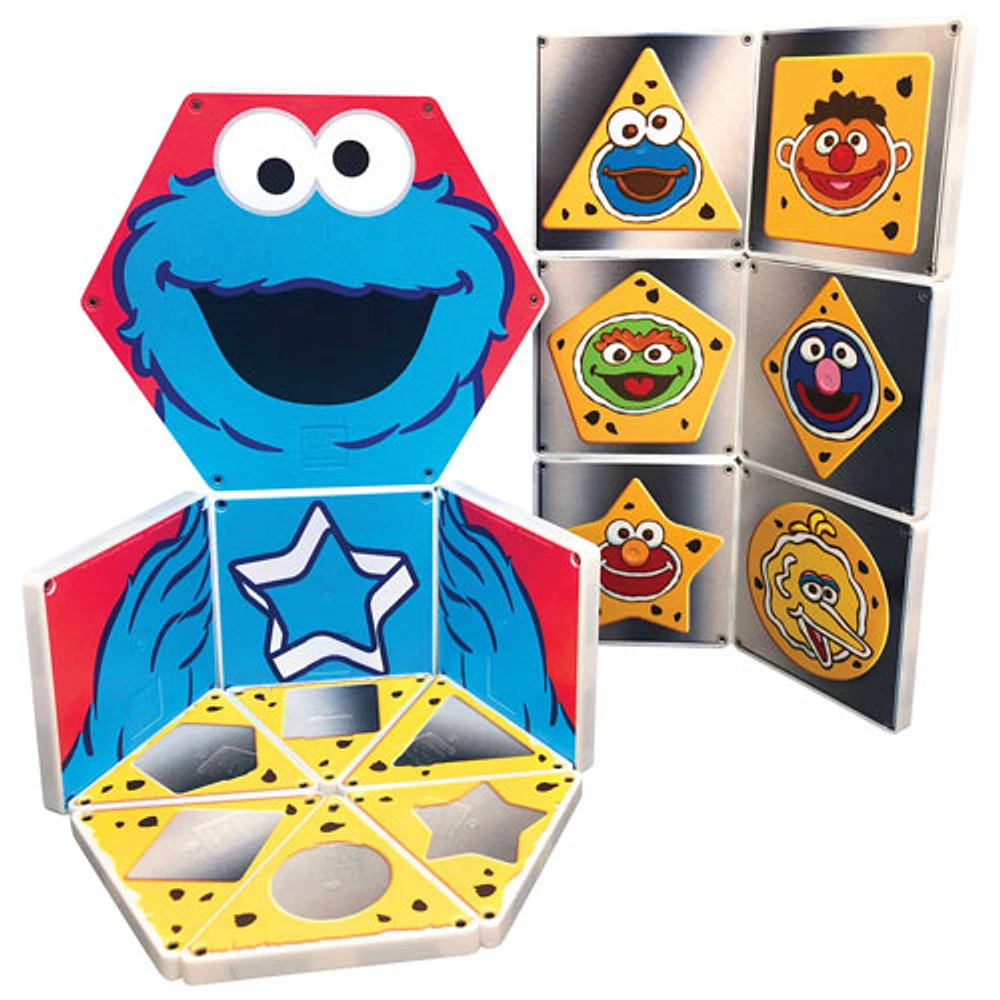 Sesame Street: Cookie Monster's Shapes Magna Tiles Set - 17 Pieces