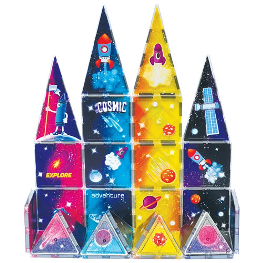 Crayola Cosmic Magnetic Building Tiles Set - 24 Pieces