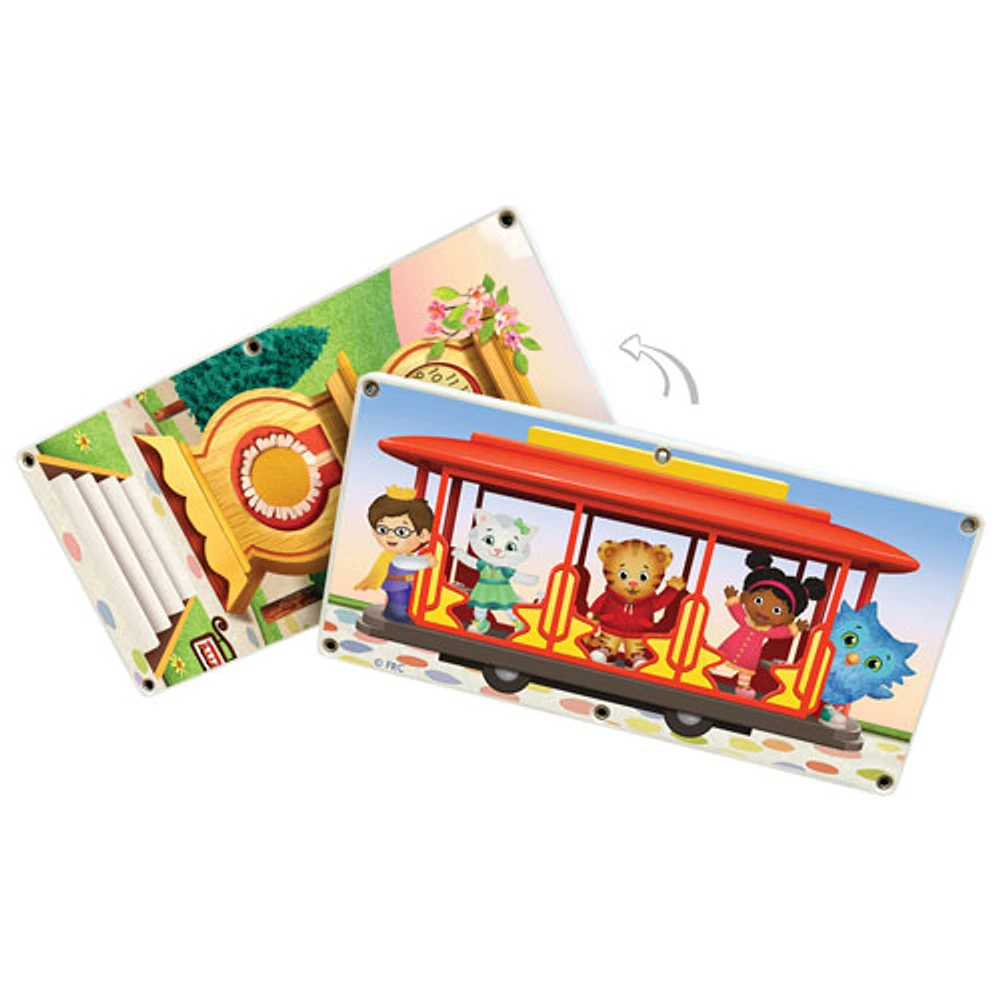 CreateOn Daniel Tiger's Neighbourhood Trolley Magna Tiles Set - 15 Pieces