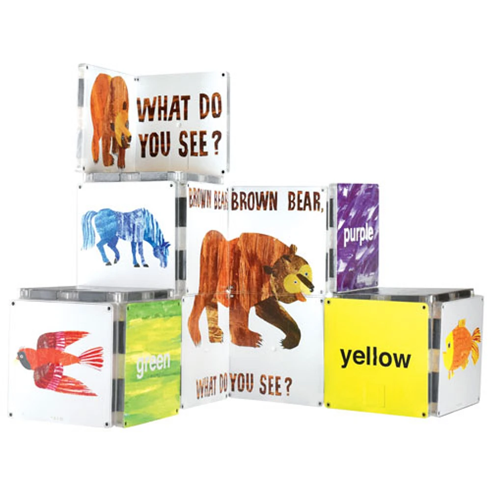 Eric Carle : Jeu de tuiles Magna Brown Bear Brown Bear What Do You See? - 16 pièces