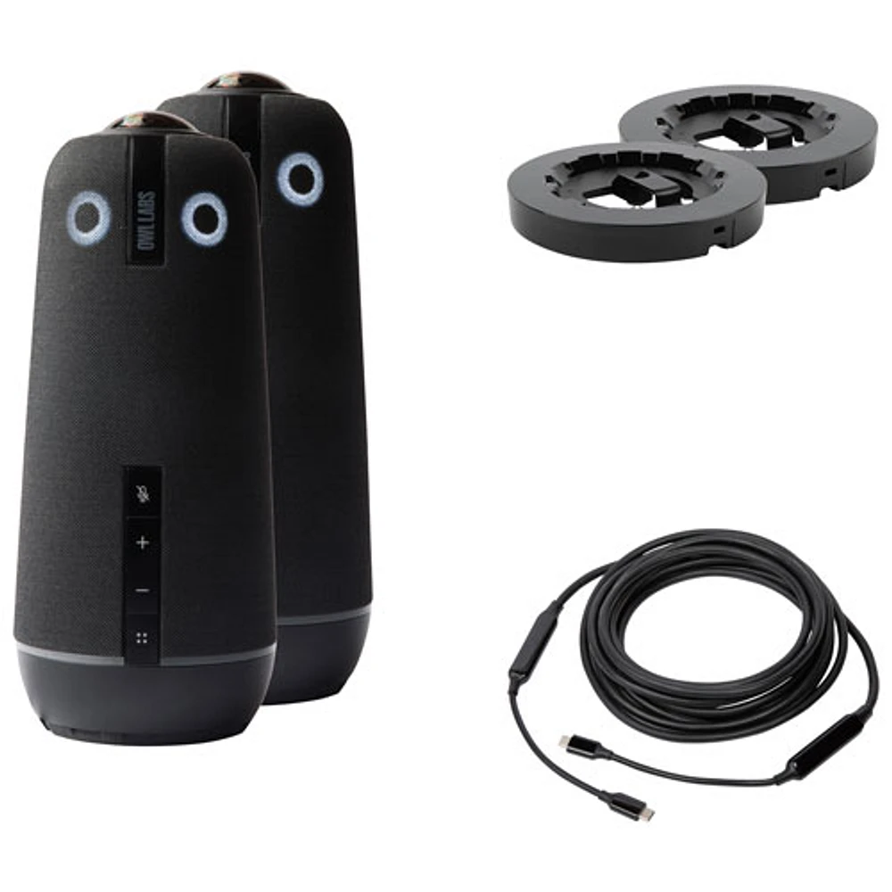 Owl Labs Meeting Owl 4+s Video Conference Camera Bundle (BND405-0008) - Black