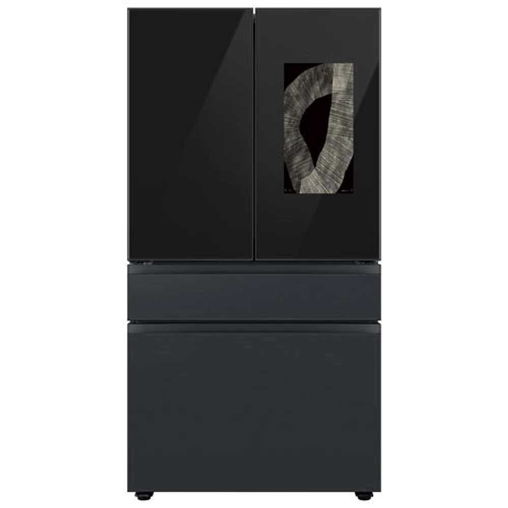 Open Box - Samsung BESPOKE 36" 28.6 Cu. Ft. 4-Door French Door Refrigerator - Black - Perfect Condition