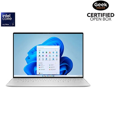 Boîte ouverte - Portable 13,4 po XPS de Dell - Argenté platine (Core Ultra 7 155H d'Intel/RAM 32 Go/SSD 1 To/Windows 11)