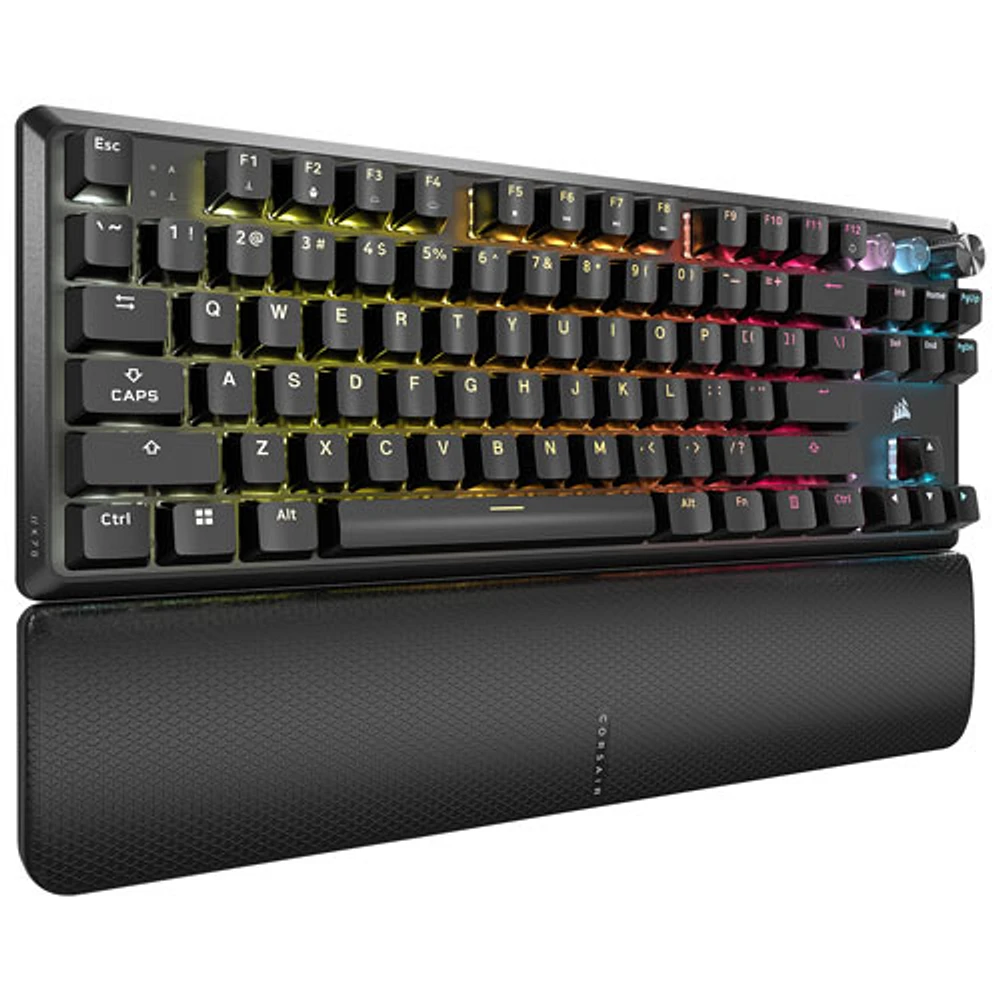 Clavier de jeu sans pavé numérique avec fil rétroéclairé à commutateurs magnétiques linéaires K70 Pro de Corsair - Noir