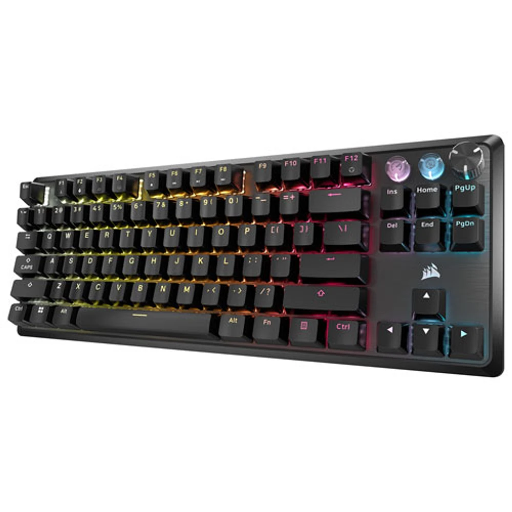 Clavier de jeu sans pavé numérique avec fil rétroéclairé à commutateurs magnétiques linéaires K70 Pro de Corsair - Noir
