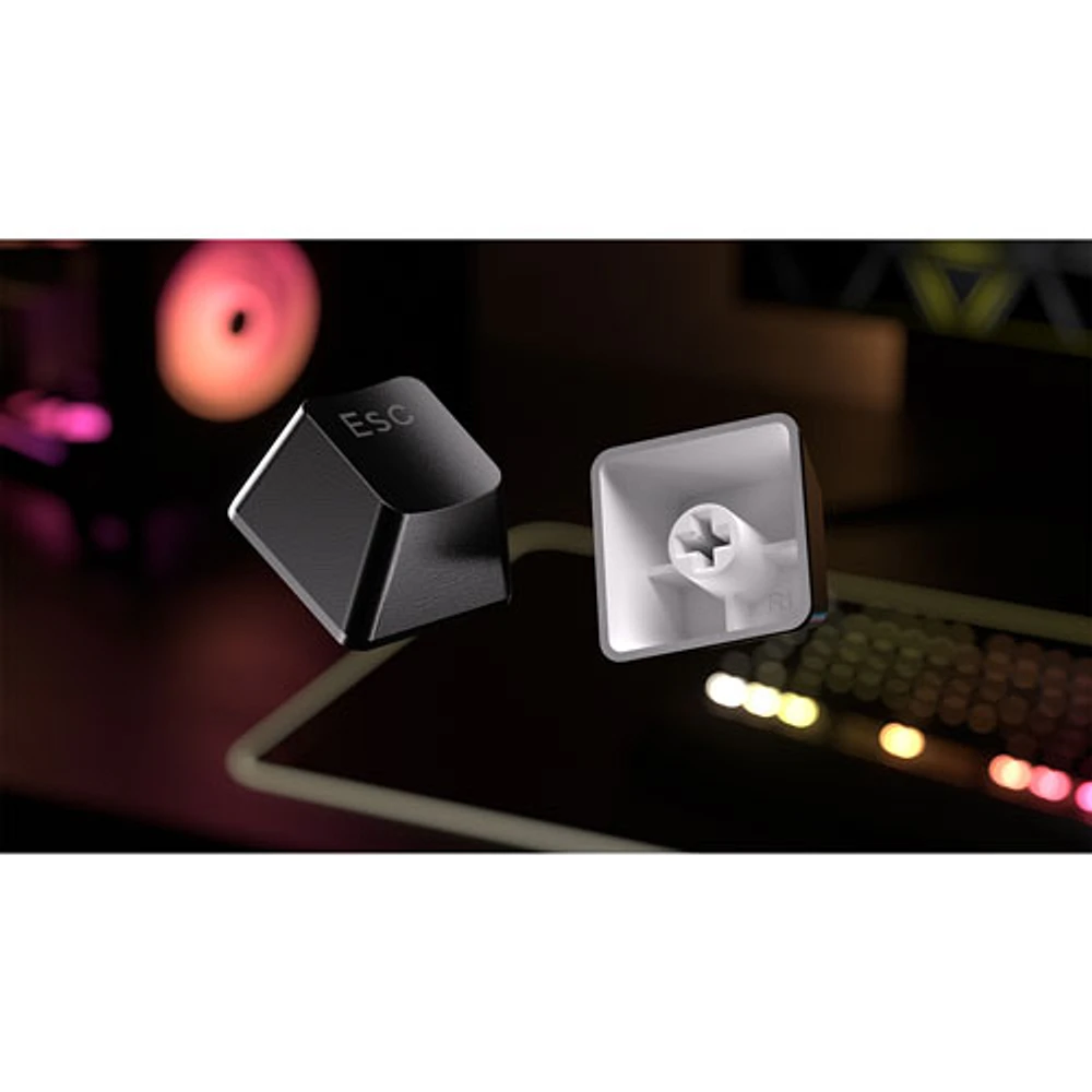 Clavier de jeu sans pavé numérique avec fil rétroéclairé à commutateurs mécaniques linéaires Red K70 CORE de Corsair - Noir