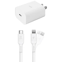 LOGiiX 20W Essential Charging Kit for iPhones (LGX-13535) - White