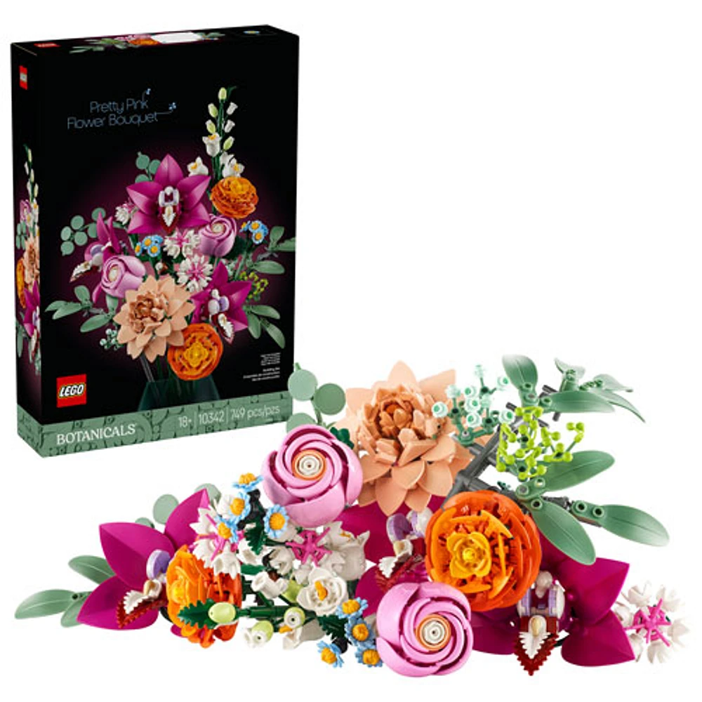 LEGO Botanicals: Pretty Pink Flower Bouquet - 749 Pieces (10342)