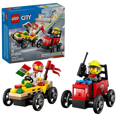 LEGO City: Pizza vs. Fire Truck Race Car Pack - 70 Pieces (60458)