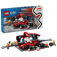 LEGO City: F1 Pit Stop & Pit Crew with Ferrari Car - 322 Pieces (60443)