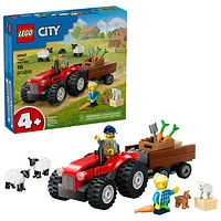 LEGO City: Red Farm Tractor with Trailer & Sheep - 116 Pieces (60461)