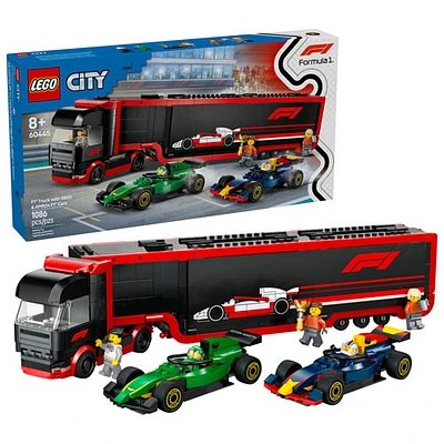 LEGO City: F1 Truck with RB20 & AMR24 F1 Cars - 1086 Pieces (60465)