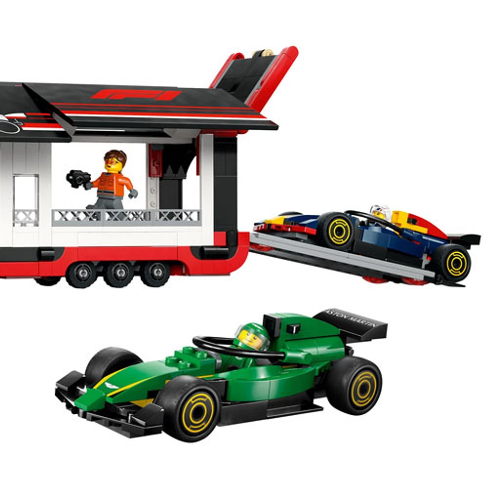 LEGO City: F1 Truck with RB20 & AMR24 F1 Cars - 1086 Pieces (60465)