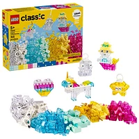 LEGO Classic : La boîte de briques transparentes magiques - 340 pièces (11040)