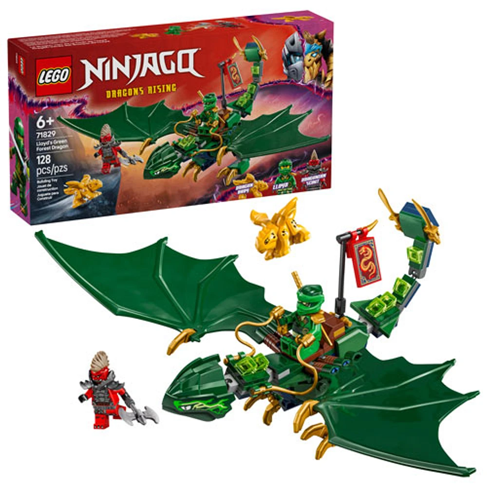 LEGO Ninjago : Le dragon vert de la forêt de Lloyd - 128 pièces (71829)