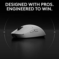 Souris de jeu optique sans fil de 44000 ppp PRO 2 LIGHTSPEED de Logitech G - Blanc