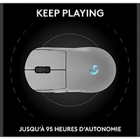 Souris de jeu optique sans fil de 44000 ppp PRO 2 LIGHTSPEED de Logitech G - Blanc