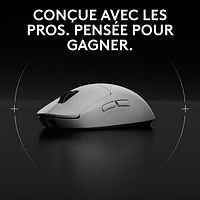 Souris de jeu optique sans fil de 44000 ppp PRO 2 LIGHTSPEED de Logitech G - Blanc