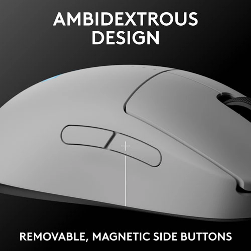 Souris de jeu optique sans fil de 44000 ppp PRO 2 LIGHTSPEED de Logitech G - Blanc