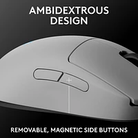 Souris de jeu optique sans fil de 44000 ppp PRO 2 LIGHTSPEED de Logitech G - Blanc
