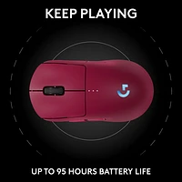 Souris de jeu optique sans fil de 44000 ppp PRO 2 LIGHTSPEED de Logitech G - Magenta