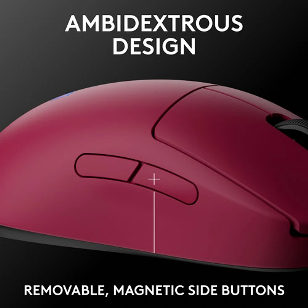Souris de jeu optique sans fil de 44000 ppp PRO 2 LIGHTSPEED de Logitech G - Magenta